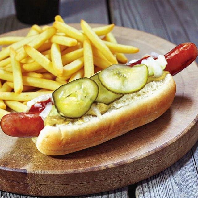 Hotdogs og pølser ad libitum. Spis til du er mæt.